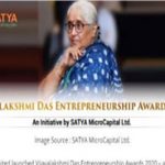 Vijayalakshmi Das Entrepreneurship Awards 2020 launched by SATYA MicroCapital Ltd.